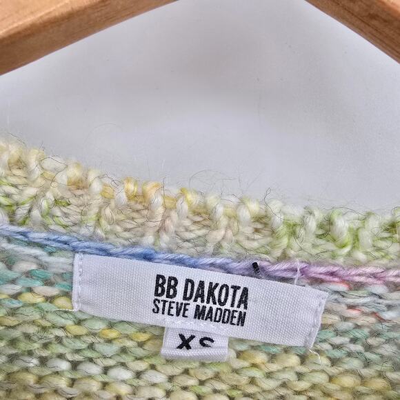 BB Dakota Steve Madden Women's Sweet Tooth‎ Puff Sleeve Cropped Sweater Size XS - Picture 4 of 9